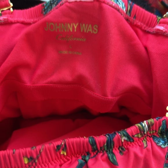 Johnny Was Red Floral One Piece Swimsuit - Picture 6 of 6